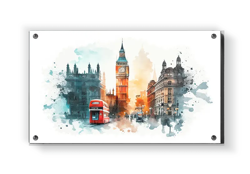 London Cityscape Watercolor Art