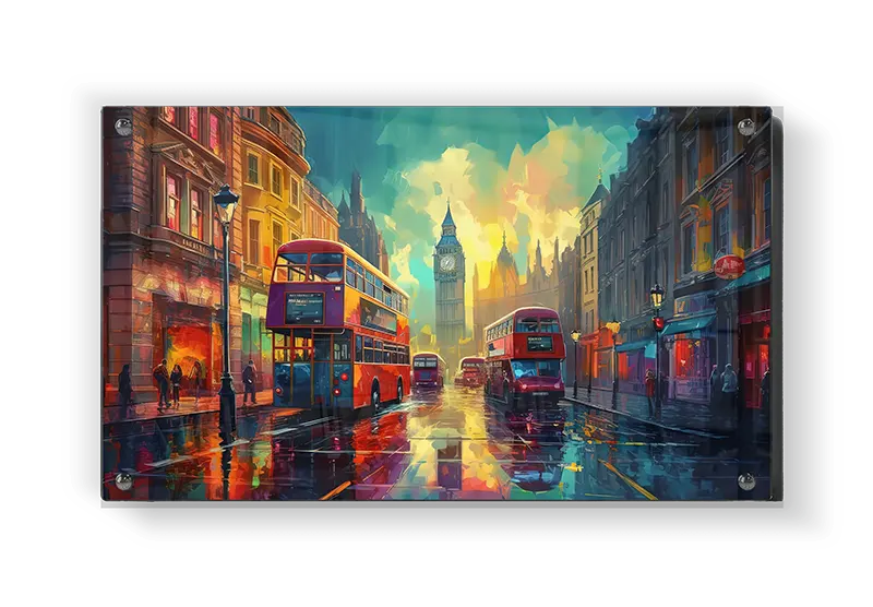 London Street Scene Poster