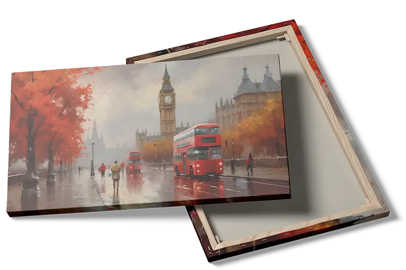 Autumn Rain London Street