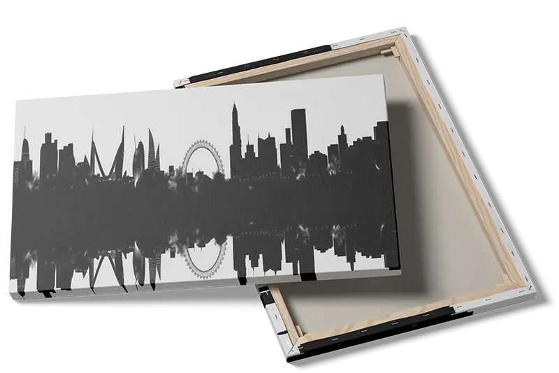 London Skyline Black Silhouette