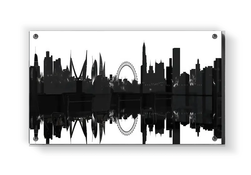 London Skyline Black Silhouette