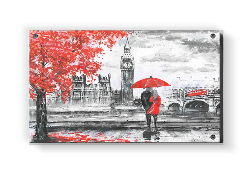 Romantic London Rain Scene