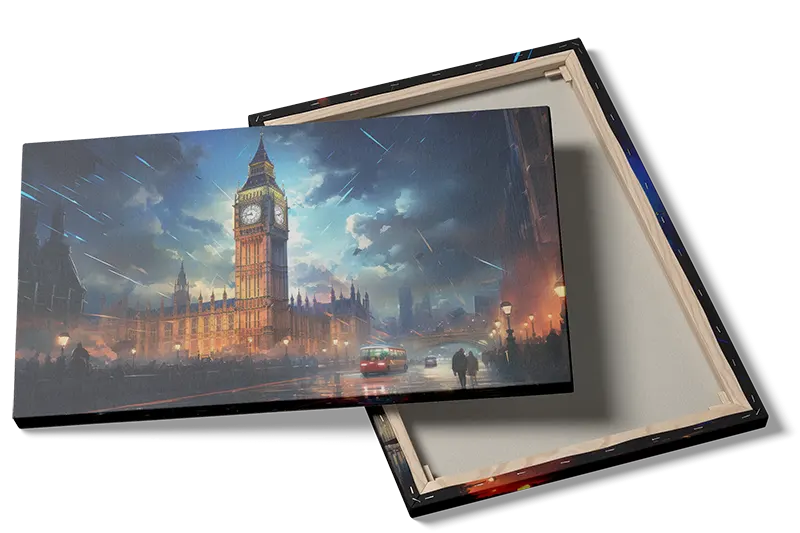 Illuminated Big Ben At Dusk