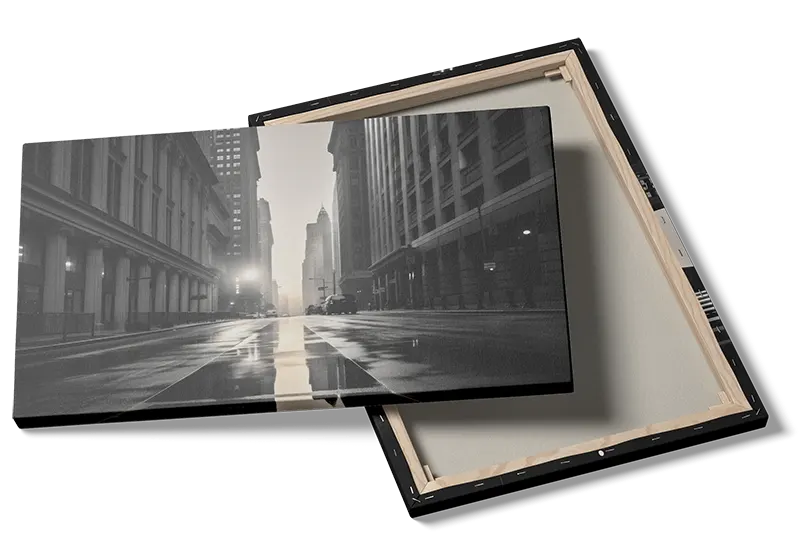 Misty Urban Street Scene
