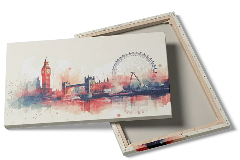 London Skyline Artistic Watercolor