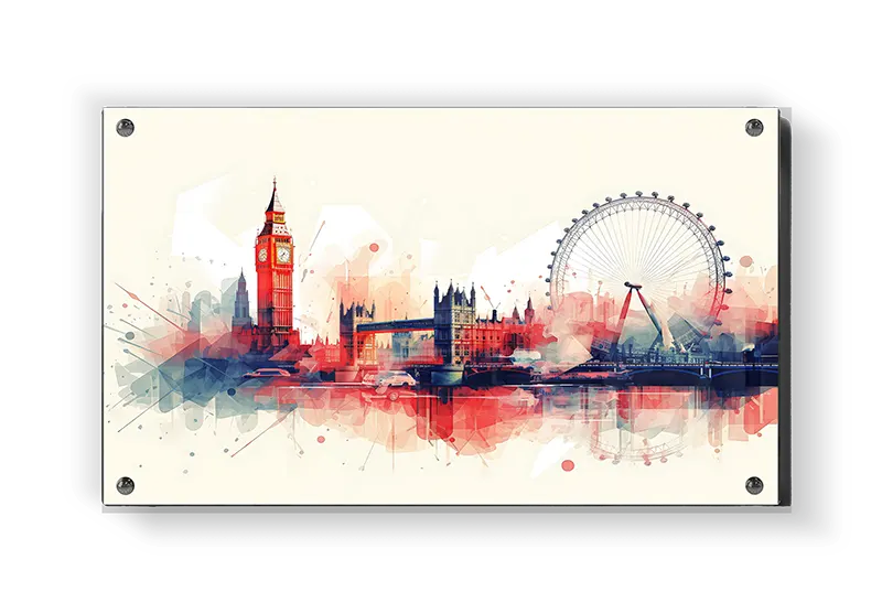 London Skyline Artistic Watercolor