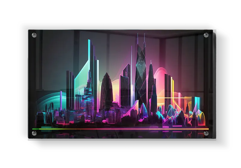 Futuristic Neon Cityscape Art