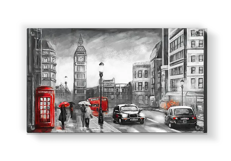 London Street Scene Rainy Day