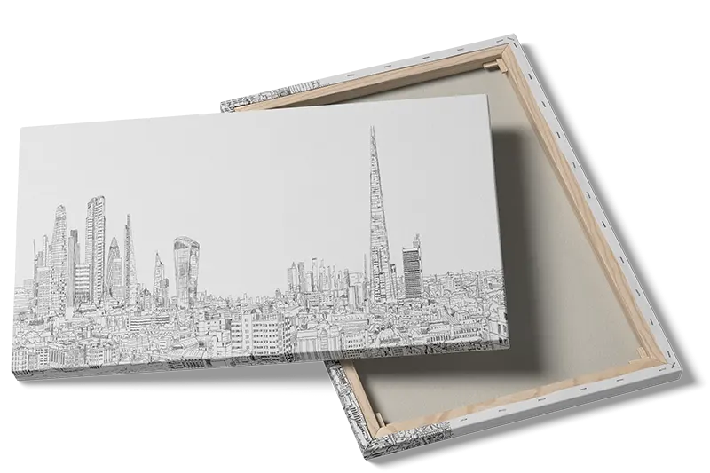 London Skyline Ink Drawing