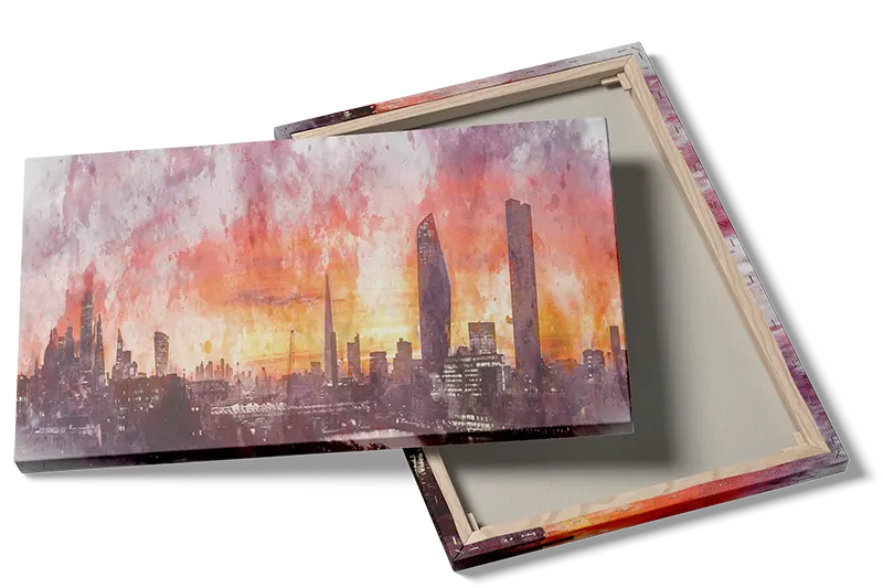 London Skyline Sunset Illustration