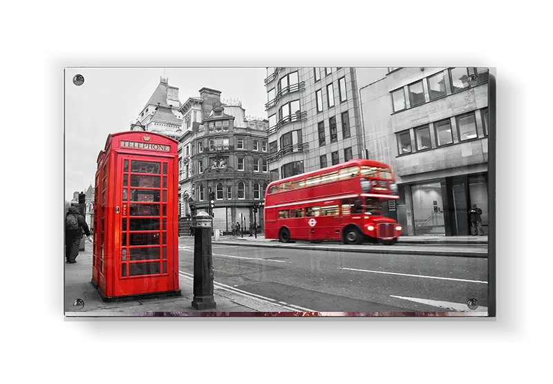 Red London Bus And Phone Booth