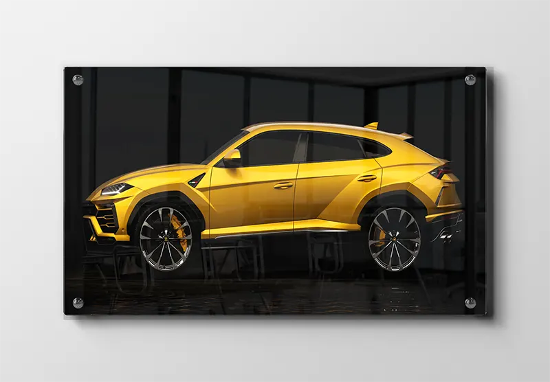 Gylden Lamborghini SUV Silhuet