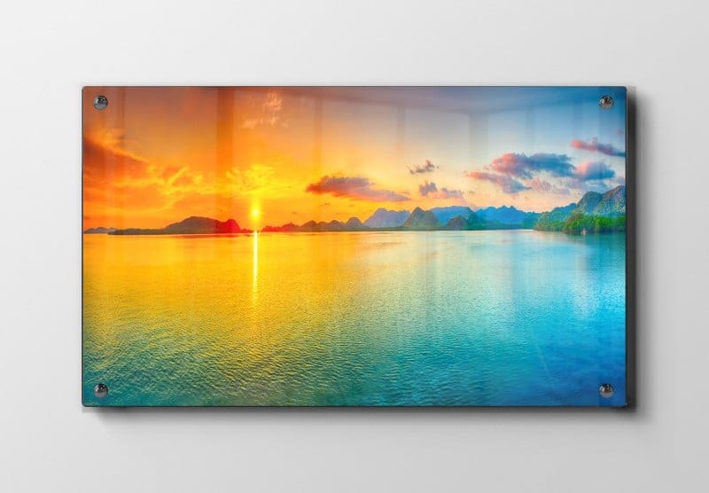Farverig Kystsolnedgang Plakat