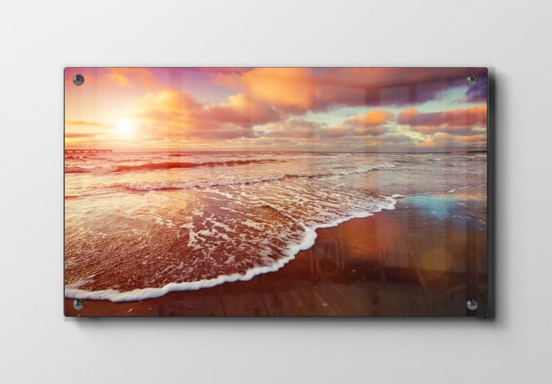 Solnedgang ved Kysten Plakat