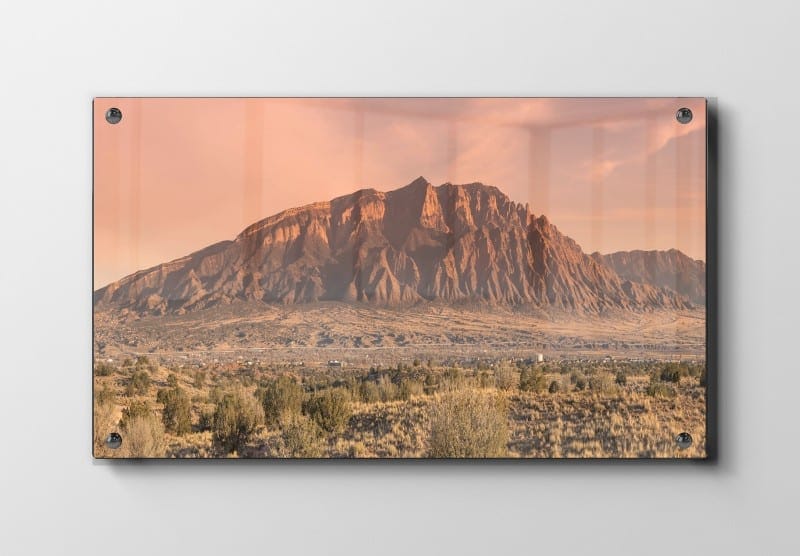 Ørkenbjerg i Solnedgang Plakat