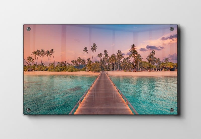 Tropisk Strand Solnedgang Plakat