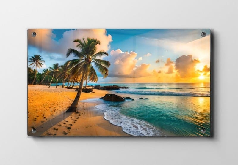 Tropisk Strand Solnedgang Plakat