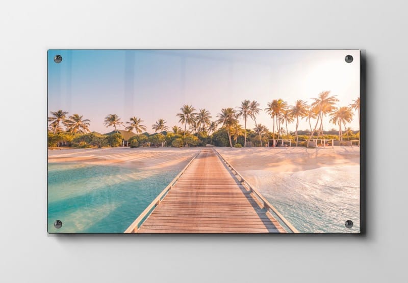 Solrig Tropisk Strandbro Plakat