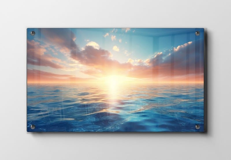 Solopgang Over Havet Plakat