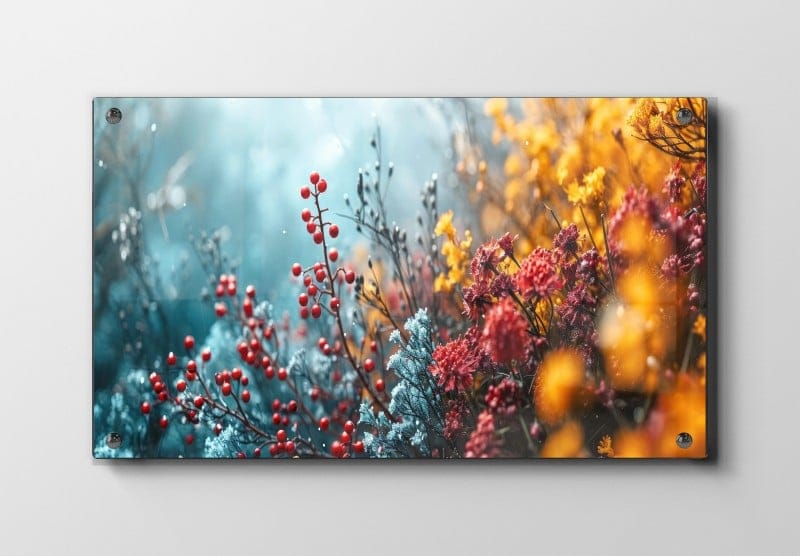 Farverige Vilde Blomster Plakat