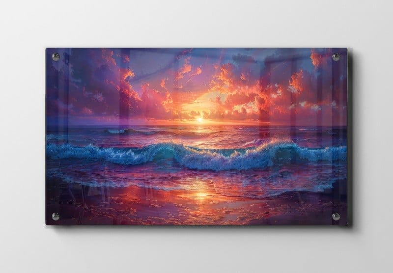 Solnedgang Over Havet Plakat
