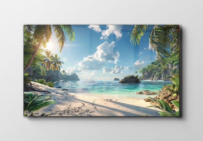 Tropisk Strand Morgenlys Plakat