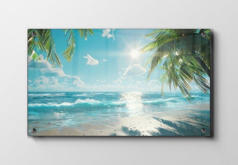 Solrig Tropisk Strand Plakat