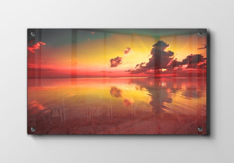 Glødende Solnedgangshimmel Plakat