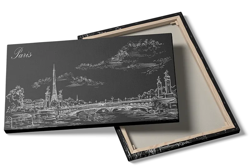 Paris Skyline In Black