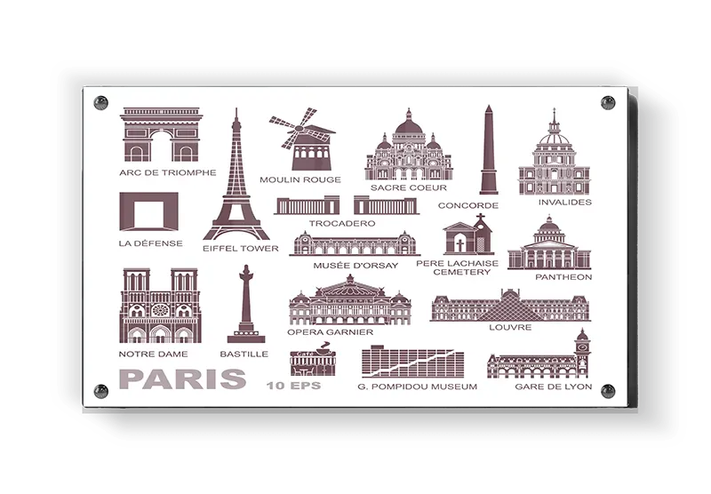 Paris Landmarks Iconic Silhouettes