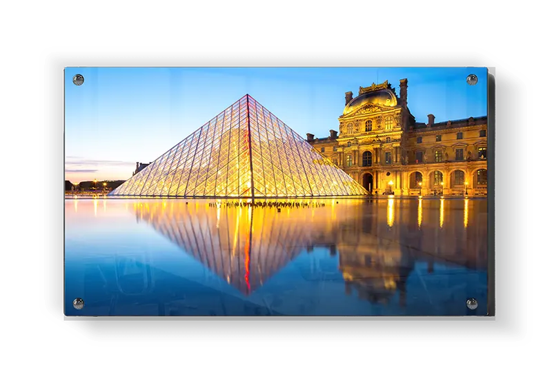 Illuminated Glass Pyramid Paris