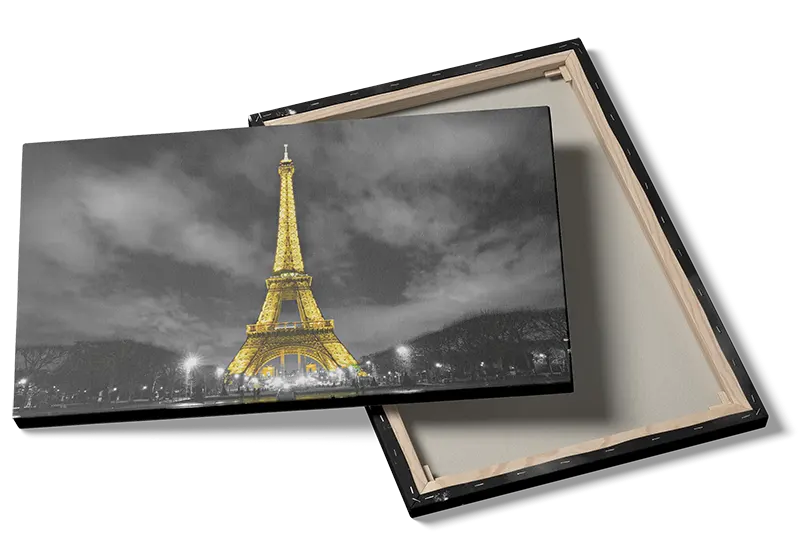 Golden Eiffel Tower Night