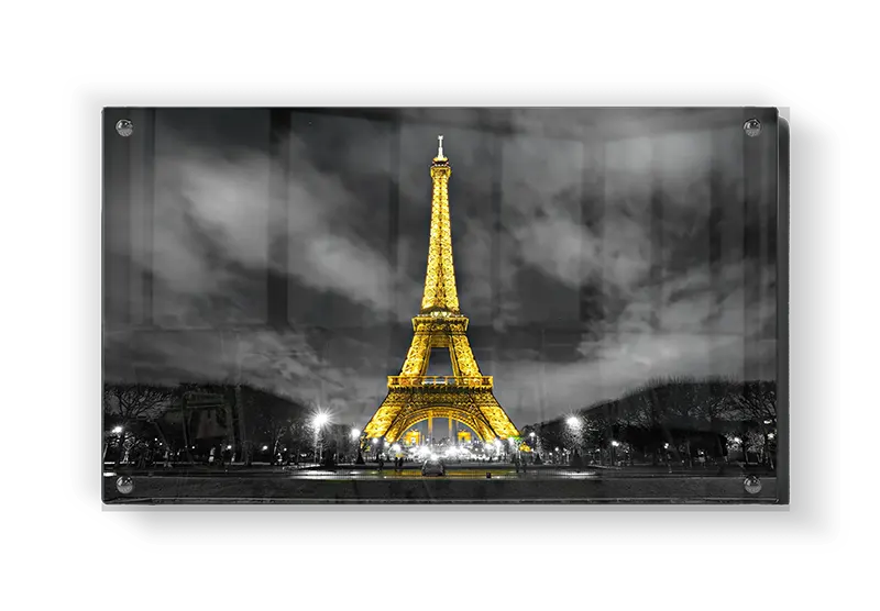 Golden Eiffel Tower Night