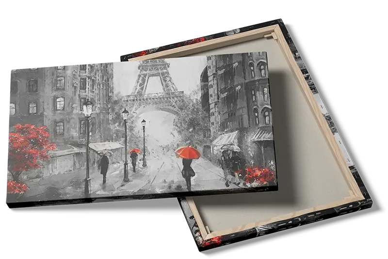 Paris Street Scene With Eiffel