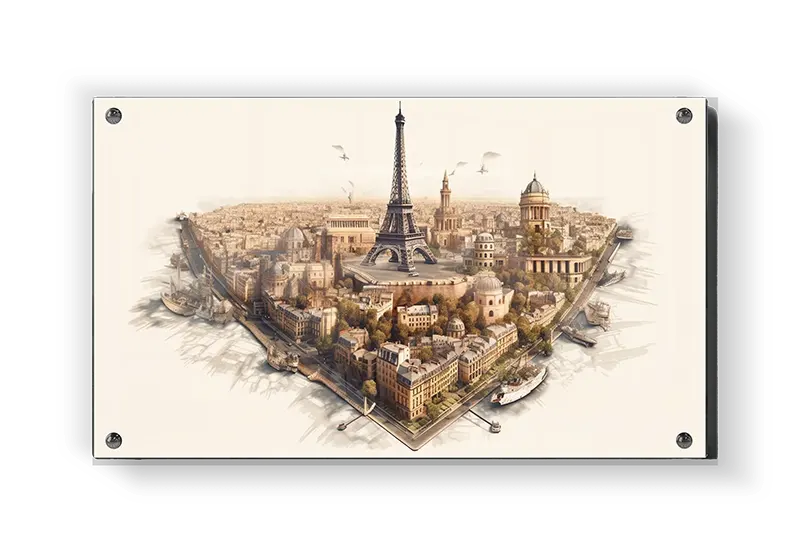 Paris Bylandskab Med Eiffeltårnet