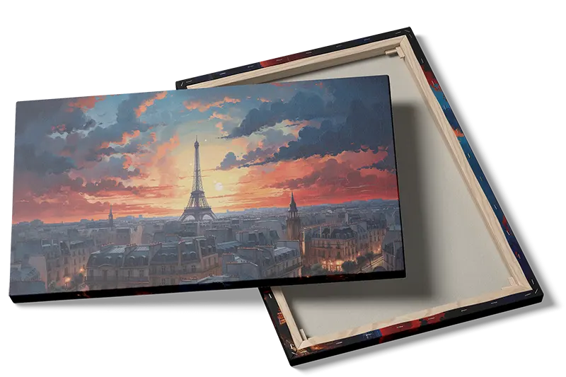 Paris Skyline At Sunset