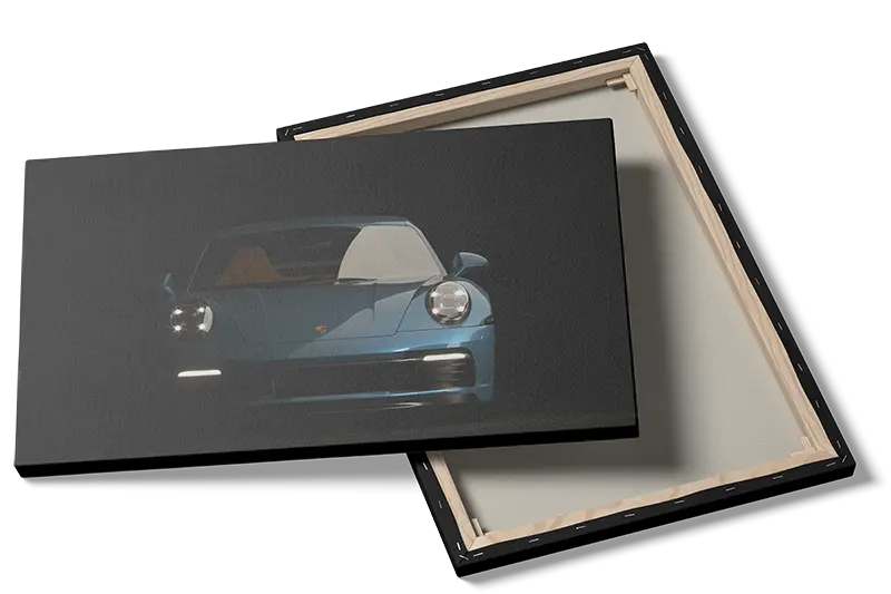 Porsche Frontudsigt Kunst