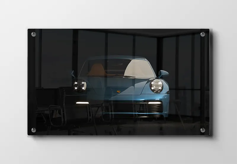 Porsche Frontudsigt Kunst
