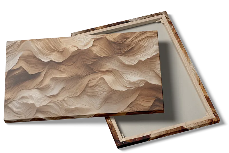 Bølgende Sandstenslag i Beige