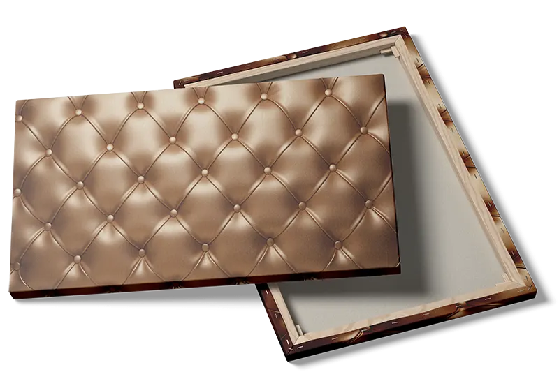 Grafisk Brun Chesterfield Læderpolstring