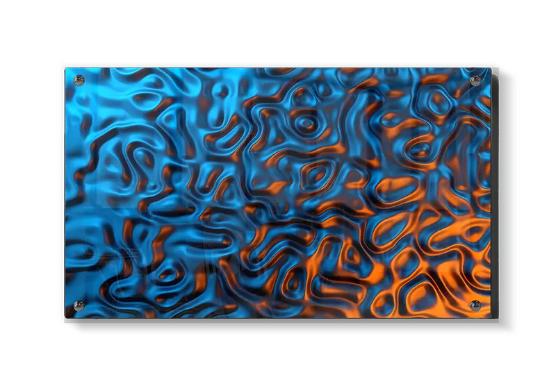 Flydende Blå og Orange Relief