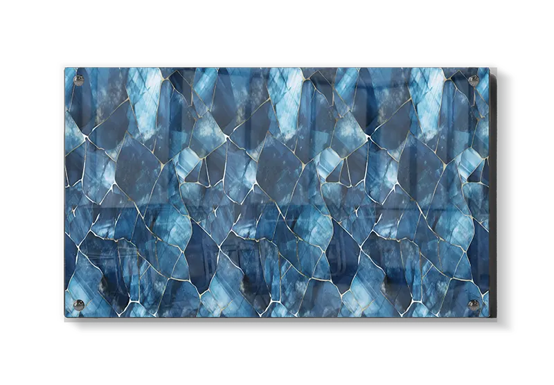 Blå Krystal Mosaik Tekstur