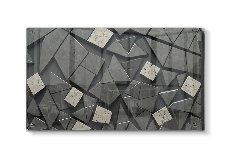 Mørk Geometrisk Relief Komposition