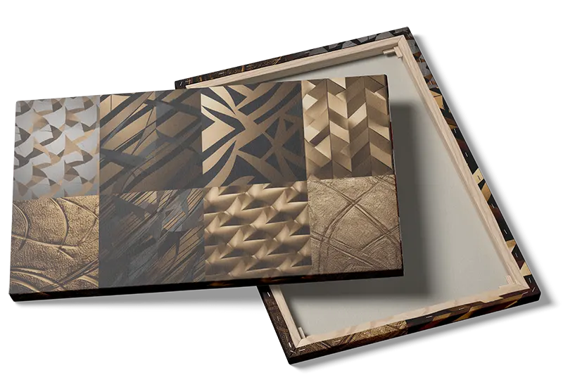 Geometrisk Guld Mosaik Abstrakt