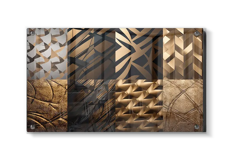 Geometrisk Guld Mosaik Abstrakt