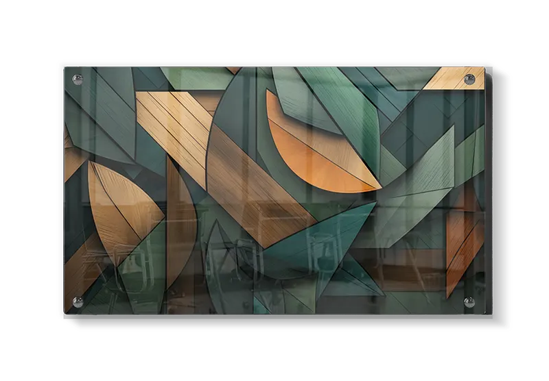 Geometriske Træformer i Grøn
