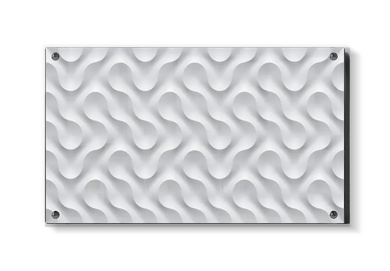 Hvidt Bølge Relief Mønster