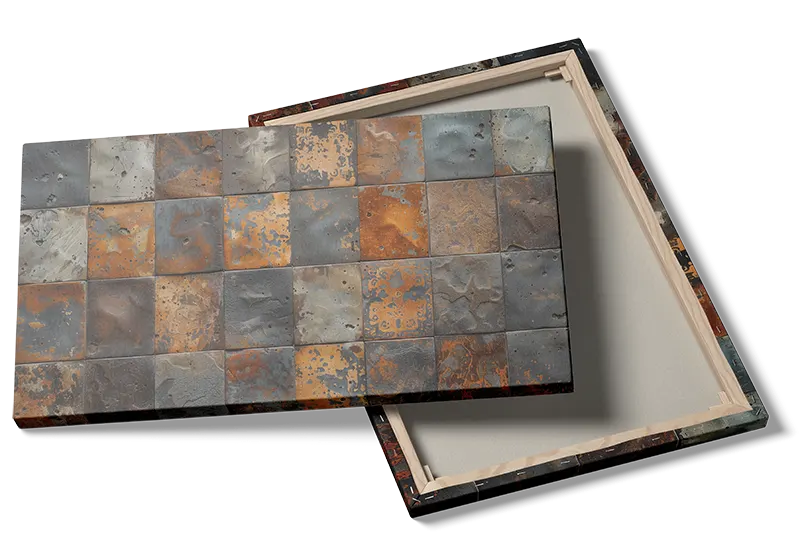 Rustne Metalfliser i Grid