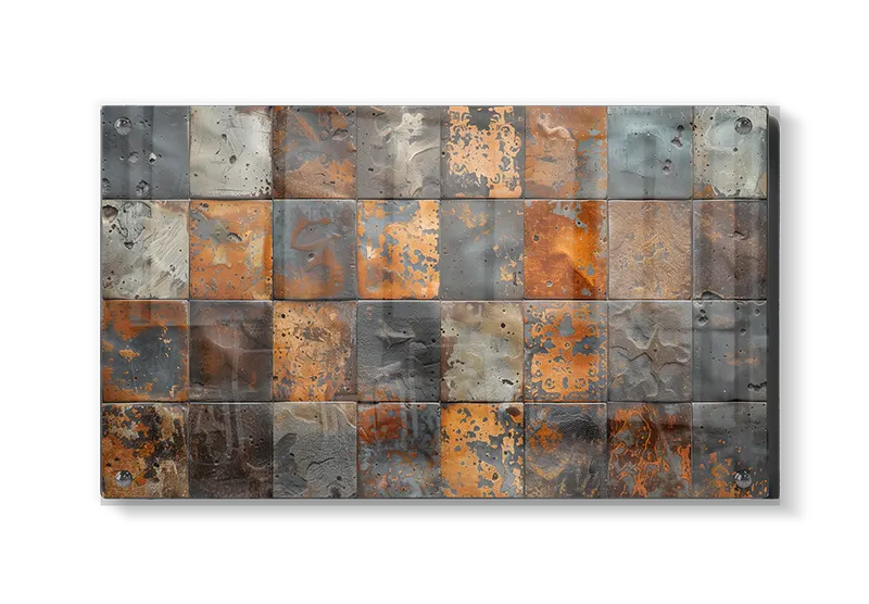 Rustne Metalfliser i Grid