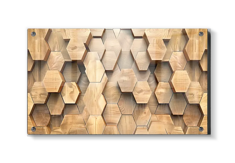 Hexagonalt Træmønster i Relief